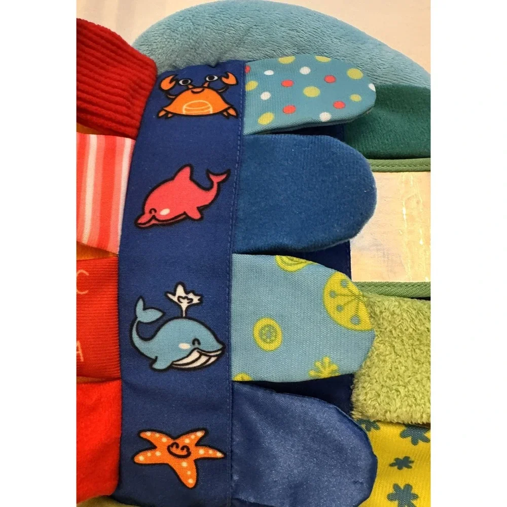 Taggies Hedgehog & Melissa Doug K's Kids Rainbow Fish Sensory Crinkle Plush Lot - Picture 8 of 16
